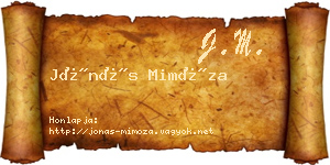 Jónás Mimóza névjegykártya